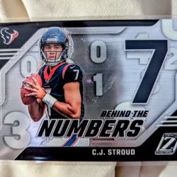 2023 Panini Zenith CJ Stroud Behind The Numbers Rookie Texans NFL