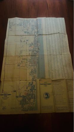 1956 Street Map of PBC!! Amazing Shape, Rare!