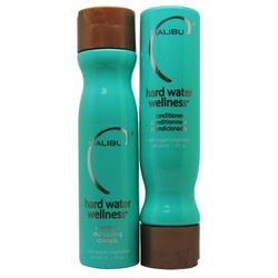 Malibu C Hard Water Wellness Shampoo and Conditioner Duo, protects against waterborne elements that cause dry, damaged hair, 9 fl oz each.
