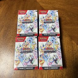 Pokémon Scarlet & Violet Prismatic Evolutions Booster Bundle 4x Lot