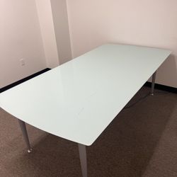 Glass Table 93”L X 47” W X 29 1/2”H