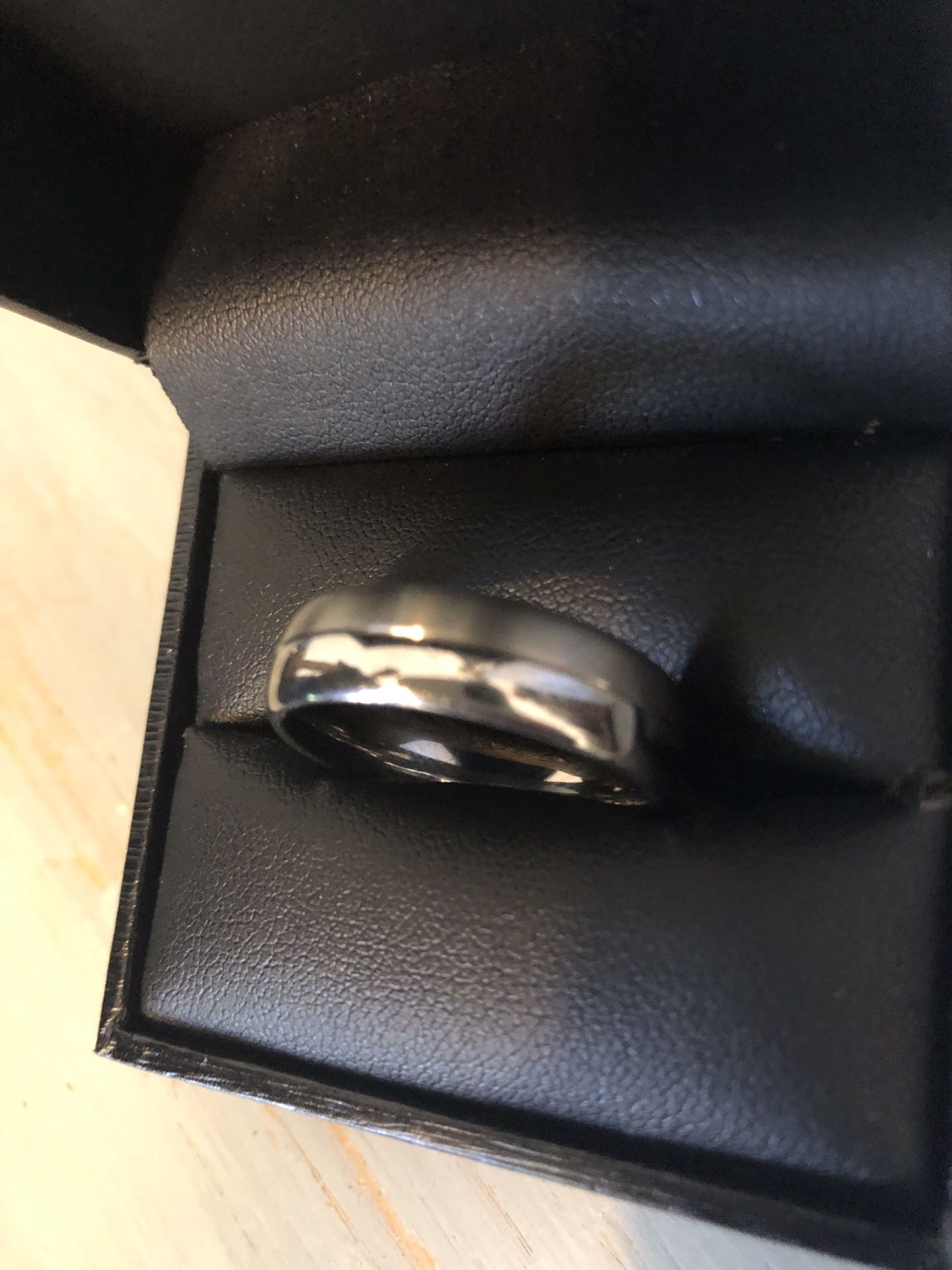 Titanium white gold ring. Size 12