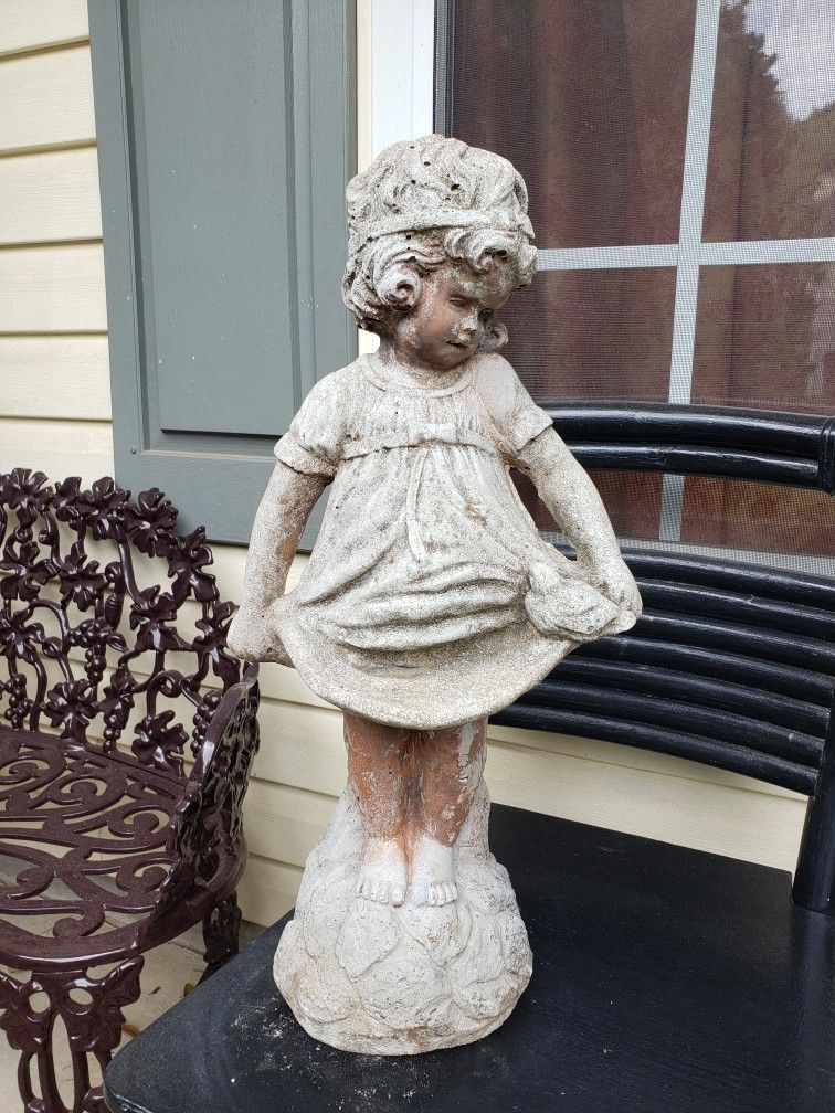 Bashful Betty Cement Garden Statue