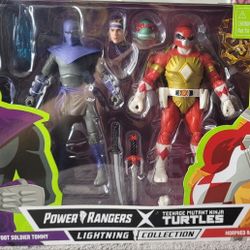 Hasbro Lightning Power Rangers TMNT TURTLE Raphael & Foot Soldier Tommy Figure
