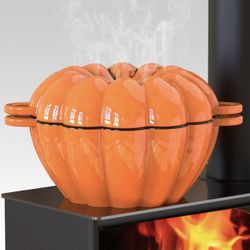 2.4 Quart Capacity Wood Stove Steamer, Cast Iron Fireplace Humidifier