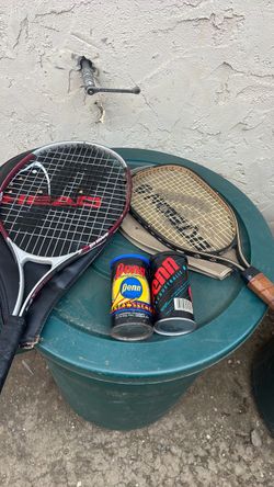 Tennis Rackets and Penn Ball Cans Bundle