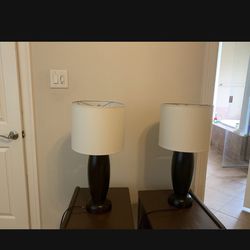 2 Solid Wood End Tables 