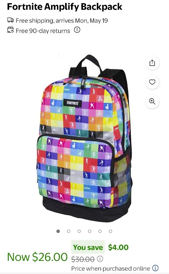 Fortnite Backpack Like New