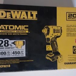 New Dewalt 20v Atomic 1/2 Or 3/8 Impact wrench Tool Only 