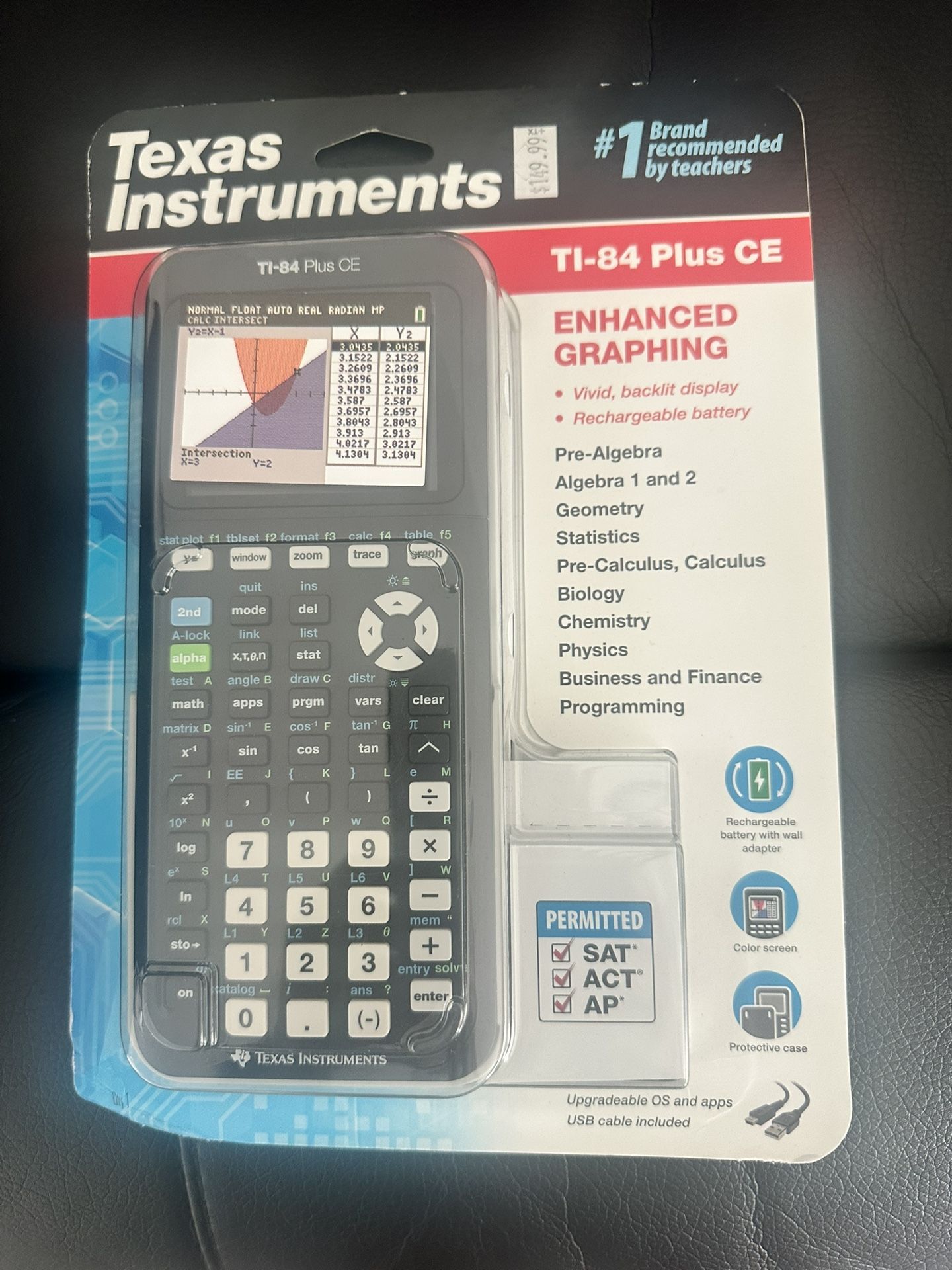 Selling a brand new, sealed TI-84 Plus CE Graphing Calculator ā never opened, still in original packaging.