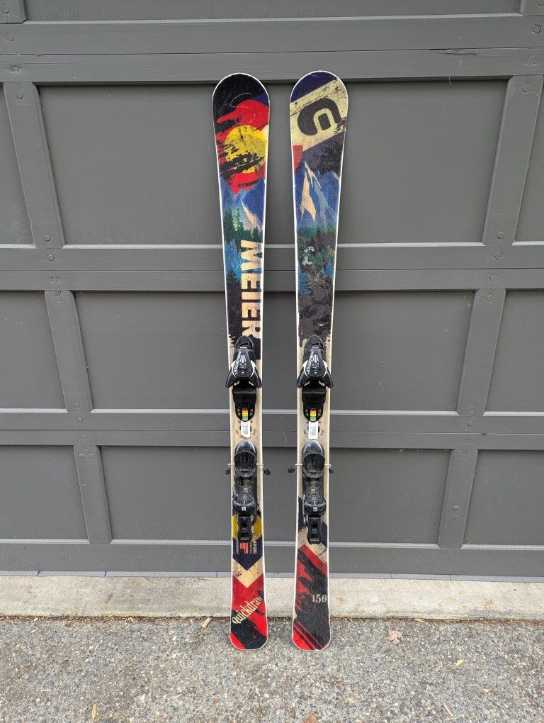 Meier Quickdraw Skis (156 cm) with Salomon Bindings