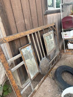 Metal Ornate Framed with Mirrors