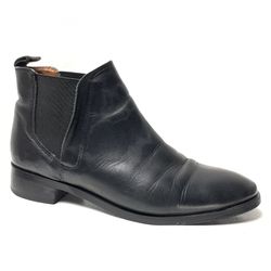Topshop Black leather ankle boots women’s size 38