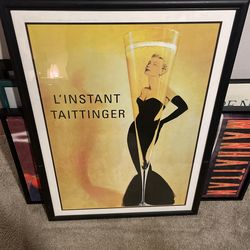 Large L’Instant Tattinger Print.