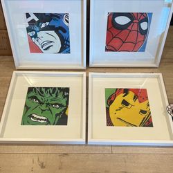 Hand Painted Pop Art Marvel Avengers Captain America Spider-Man Hulk Ironman Oil Painting