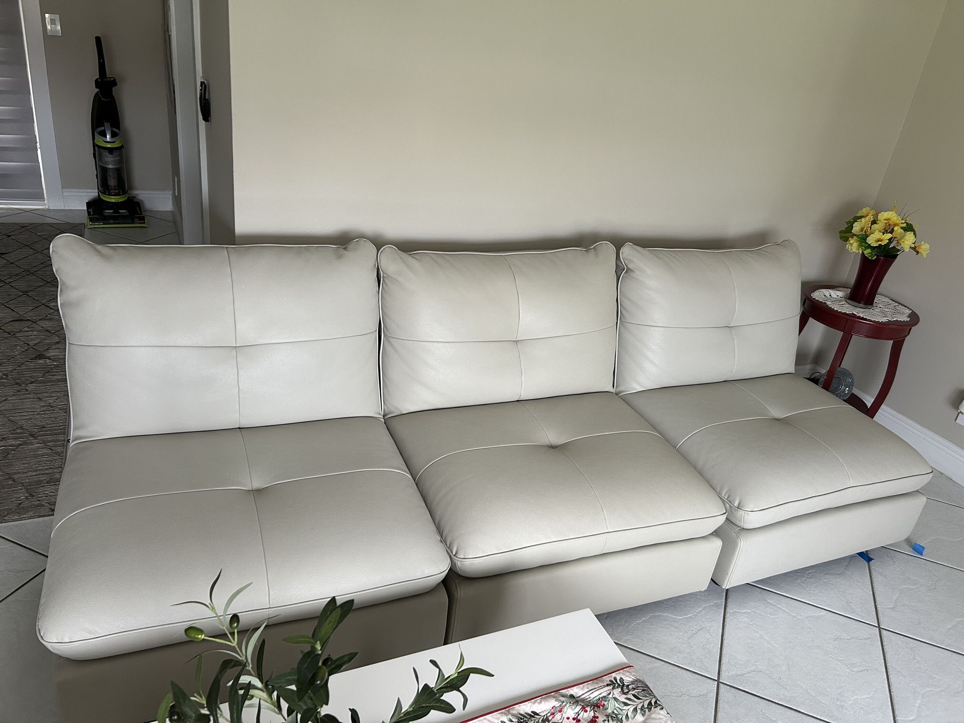 3 Sectional White Couch