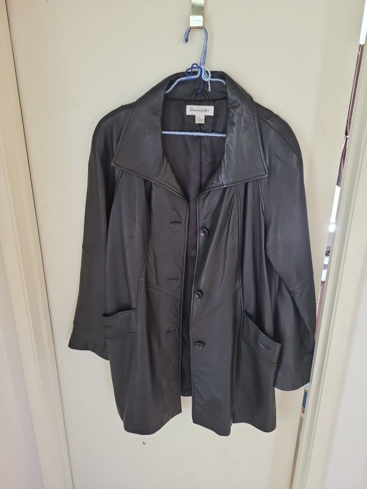 Leather jacket.