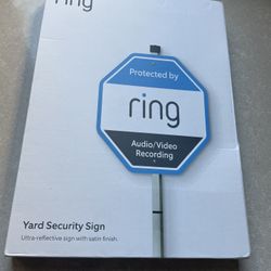 Ring Yard Security Sign 