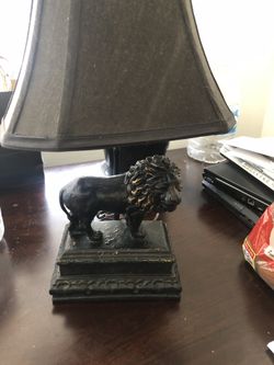 Brass Lion Table Lamp