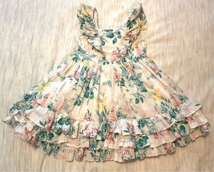Beautiful Janie and Jack Floral Ruffle Kids Dress size 2T