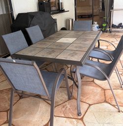 Outdoor Patio Dining Set with 6 Chairs