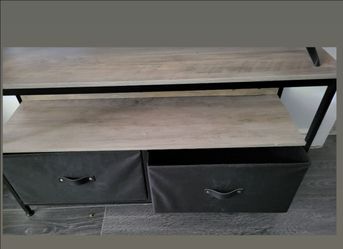 Modern TV Stand with Fabric Drawers