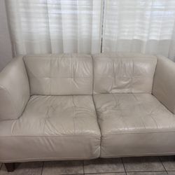 Beige Couch- Leather 