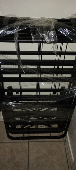 Full Size Folding Metal Platform Bed Frame - No Box Spring Needed!