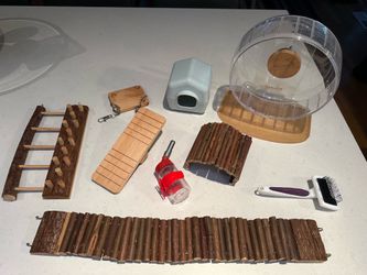 Hamster accessories including Niteangel hamster wheel!!