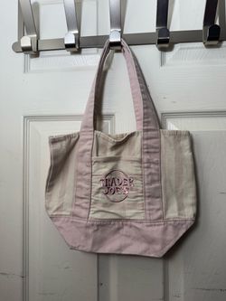 Trader Joe's Canvas Tote Bag Pink