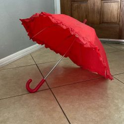 Red Umbrella For Little Girls