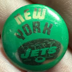 Vintage 1960's AFL NFL Lar Lu Line Dome Stick Lapel Pin Pinback NY New York Jets