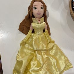 Disney Store BELLE Plush Doll Beauty and the Beast Princess 21”