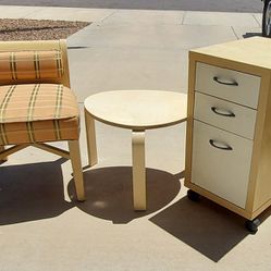 File Cabinet, Coffee Table, Chair