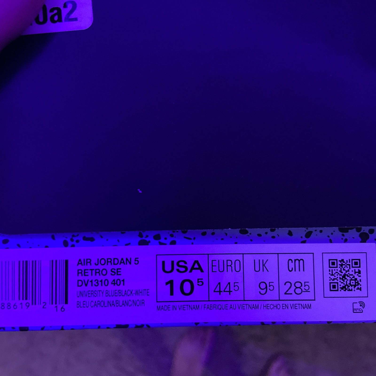 Jordan 5 UNC Size 10.5