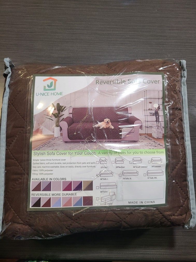 Reversible Sofa Cover 68"
