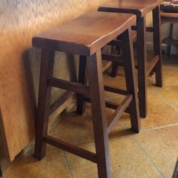 2 Wooden Bar Stools