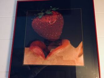 Metal Frame - Strawberry Lithograph Print!