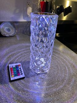 Crystal diamond lamp with remote