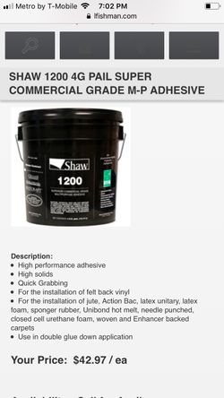 Shaw 1200 Commercial Adhesive