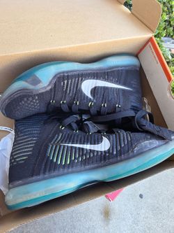 Nike Kobe 10 X Elite High All-Star Black Volt Blue Lagoon 742549-097 Size 9