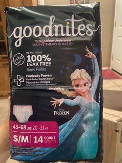 Goodnites diapers size S/M