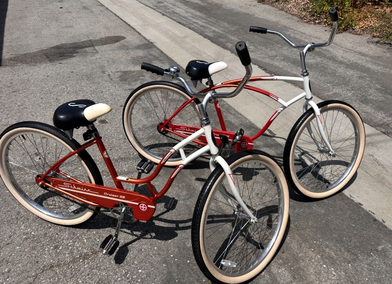 Beautiful Classic His & Hers Schwinn Cruiser SS Bicycles Set