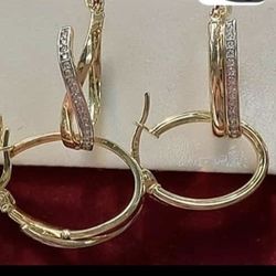 10 K Gold Hoops For Valentine’s Gift