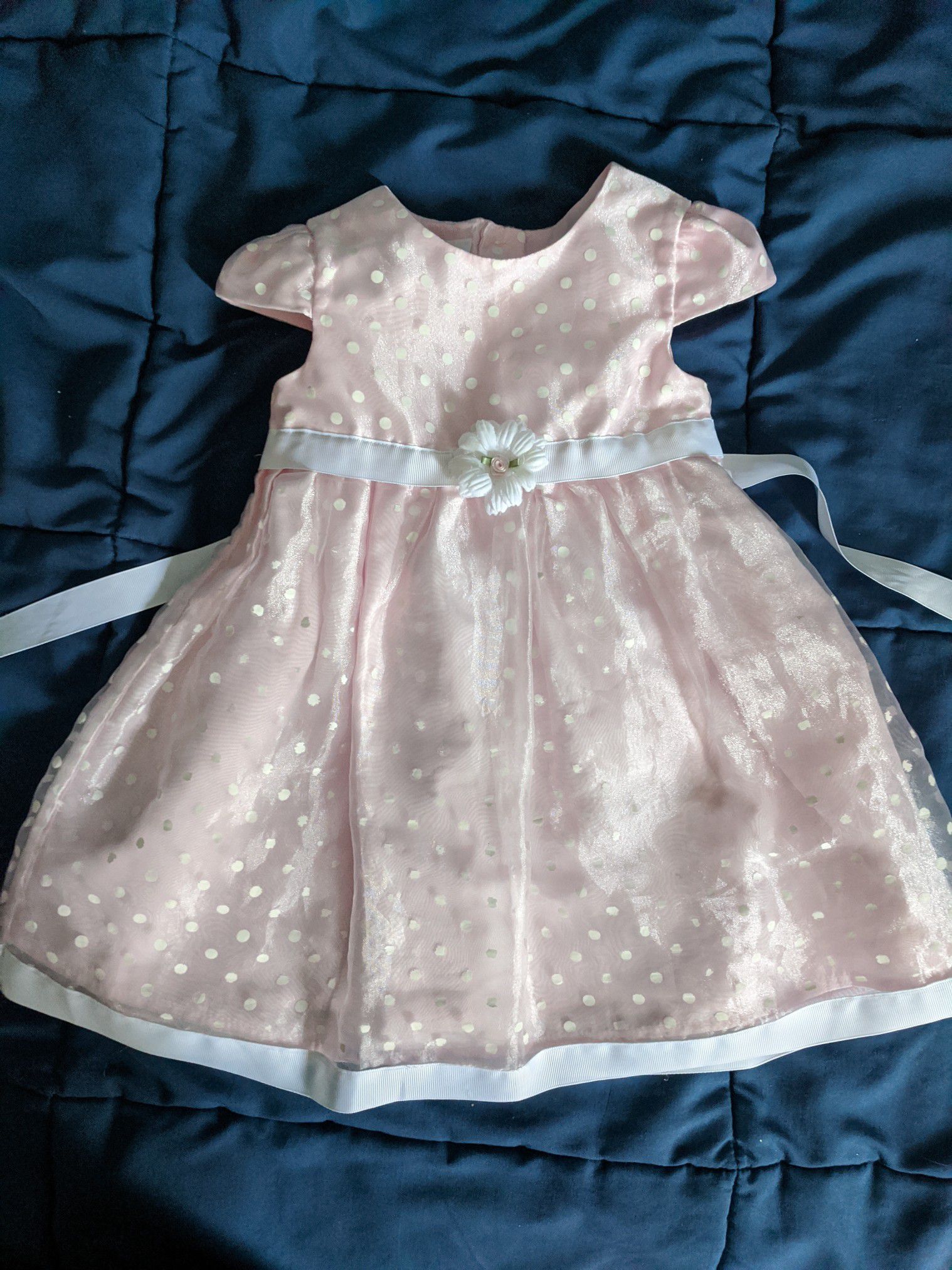 Cute Baby girls 18 Months Flower girl Dress party occasion wedding pretty pink
