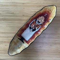 Vintage Tracy Flickinger “Dinner is Served” 17 Inch  Bread Bowl Tracy Flickinger Dinner is Served 17” Bread Bowl [JJ]