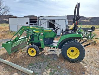 2017 John Deere 2038R and Implements