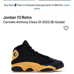Jordan 13 Retro Melos Class Of 2002 Size 11.5 DS