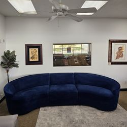 Curved Fabric Sofa 