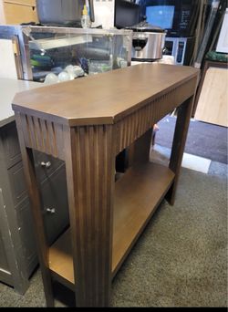 Modern Fluted Wood Console Table / Entryway Sofa Table